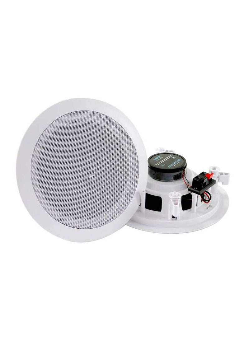 Pyle 6.5” Pair Bluetooth Flush Mount In-wall In-ceiling 2-Way Speaker System Quick Connections Changeable Round/Square Grill Polypropylene Cone & Polymer Tweeter Stereo Sound 150 Watt (PDICBT652RD)