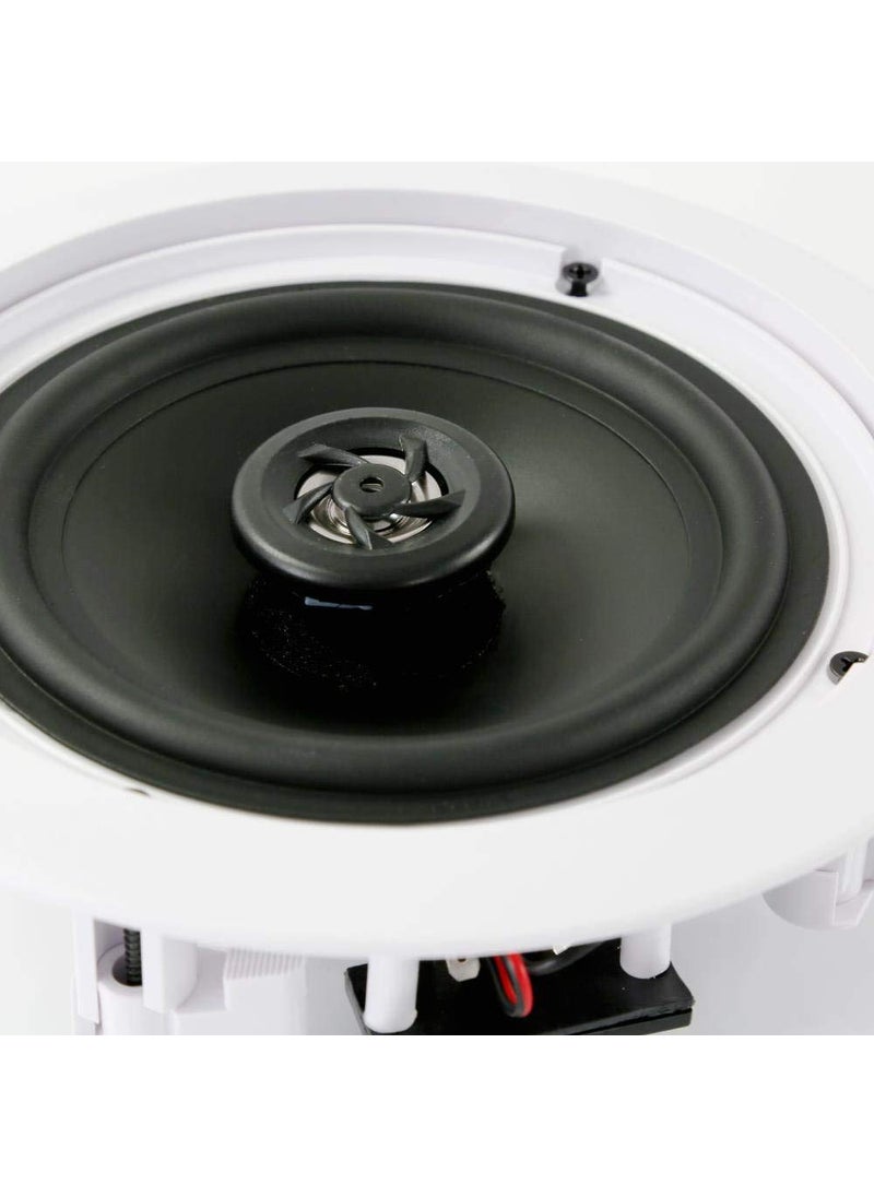Pyle Pyle 6.5” Pair Bluetooth Flush Mount In-wall In-ceiling 2-Way Speaker System Quick Connections Changeable Round/Square Grill Polypropylene Cone & Polymer Tweeter Stereo Sound 150 Watt (PDICBT652RD)  - Image 5