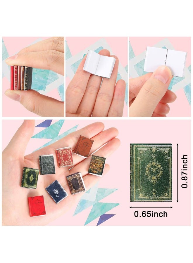 Leitee 200 Pcs 1: 12 Scale Miniatures Dollhouse Books Mini Miniatures Books Dollhouse Accessories Tiny Things Timeless Model for Library Decorations DIY Projects Girl Boy Doll Houses School Room - Image 2