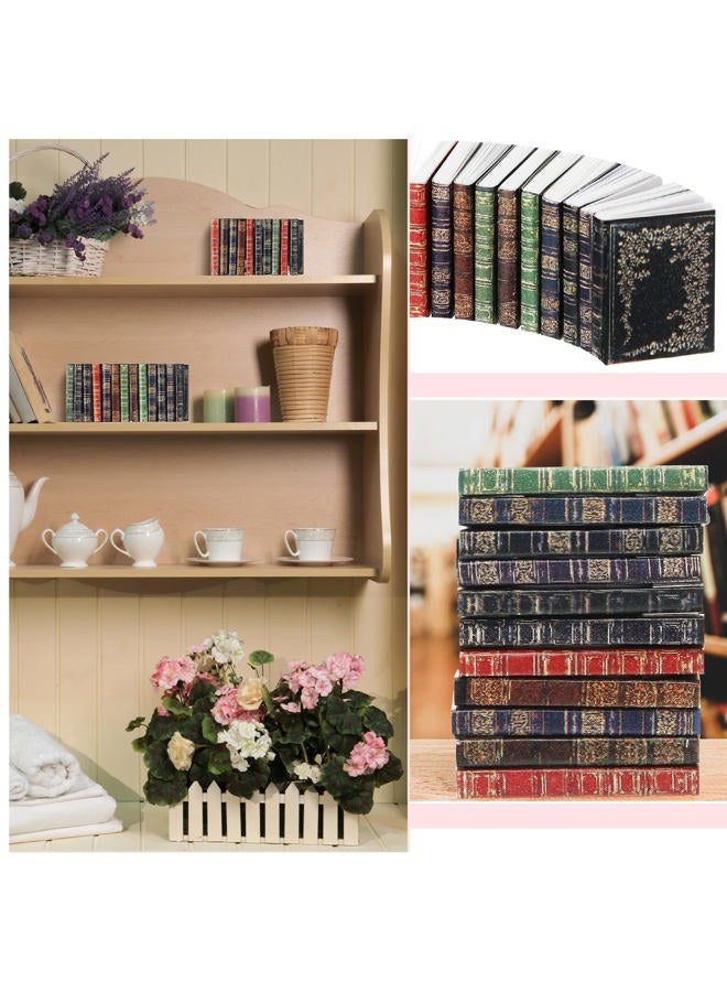 Leitee 200 Pcs 1: 12 Scale Miniatures Dollhouse Books Mini Miniatures Books Dollhouse Accessories Tiny Things Timeless Model for Library Decorations DIY Projects Girl Boy Doll Houses School Room - Image 4