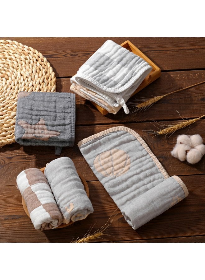 HardNok Ultra-Soft & Absorbent 6-Pack Muslin Baby Burp Cloths - 20x10 Inches, Perfect for Messy Mealtimes with Newborns & Infants. Easy-Clean & Reusable - Image 2