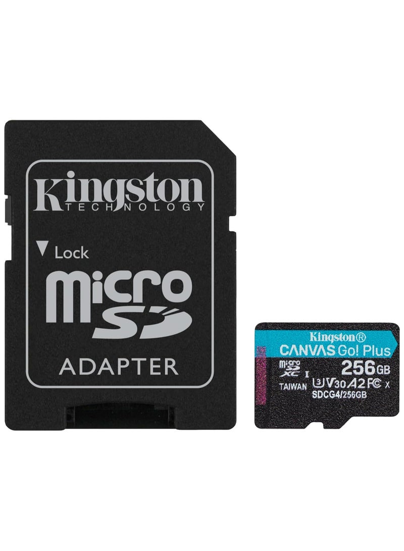 Kingston Canvas Go Plus microSD Card, SDCG4/256GB | - Image 1