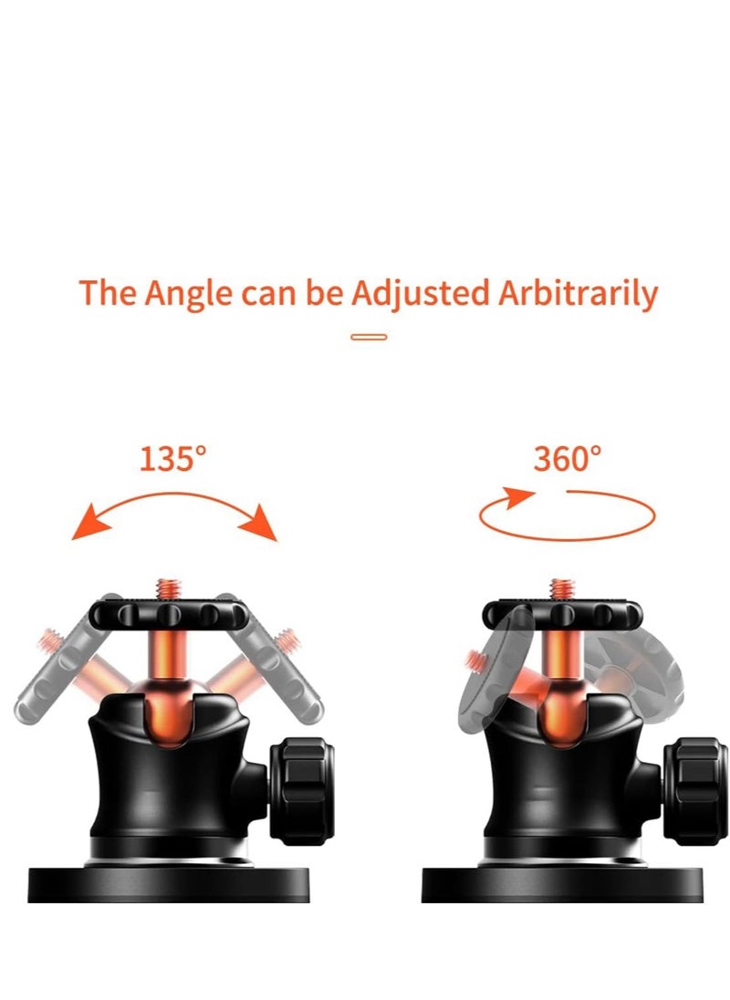 KASTWAVE - Magnetic Camera Mount with Mini Ball Head, Magnetic Mount Base Stand with 1/4"-20 Male Thread Stud for Camera, for AKASO Action Camera, for Insta360 Action Camera, for DJI Osmo Action Camera - Image 1