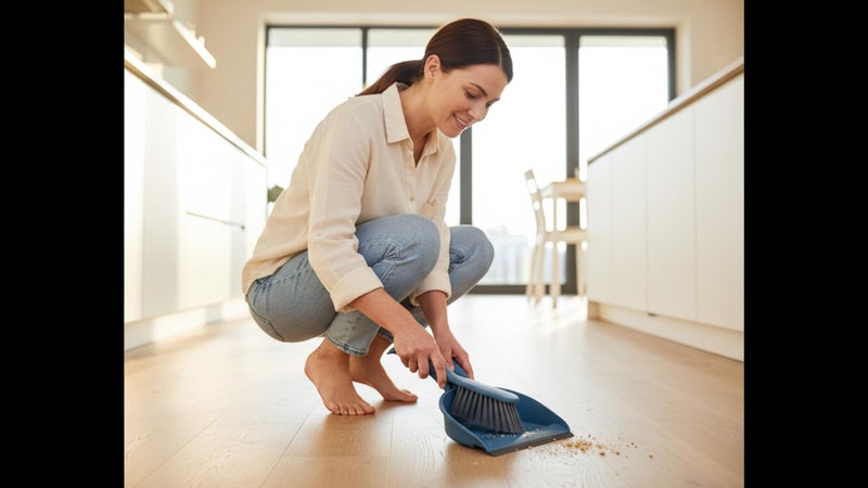 York Dustpan w. rubber lip+brush Compact Navy - Image 5