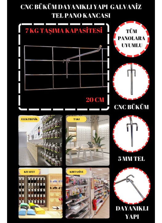 Mannequin Istanbul 20 Cm - 100 Pieces Cnc Twist Durable Structure 20 cm Galvanized Wire Panel Hook