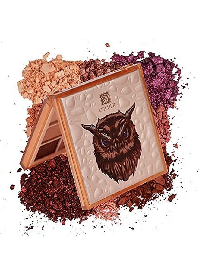 OBLHER B - Eyeshadow Palette Makeup Disc 9 Color Pearl Cream Matte Velvet Texture Natural Earth Tone Eye Shadow Suitable For Rock Style Smoky Makeup 0.29Oz E95262 - Image 1