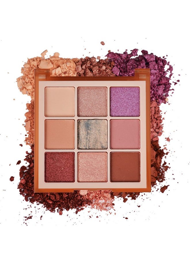 OBLHER B - Eyeshadow Palette Makeup Disc 9 Color Pearl Cream Matte Velvet Texture Natural Earth Tone Eye Shadow Suitable For Rock Style Smoky Makeup 0.29Oz E95262 - Image 1