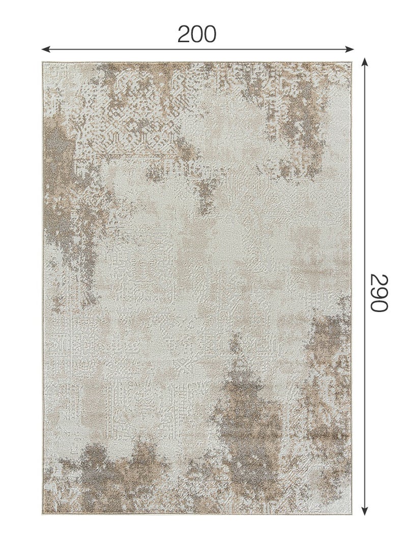 MERINOS Modern Vintage Style Area Rug Non-Slip Super Soft Touch Living Room Bedroom Floor Decoration Carpet Beige Natural Light Rectangular 200x300 cm  - Image 2