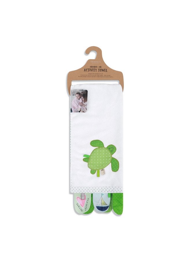 ديمداكو منشفة حمام من البوليستر بمقاس 39 × 26 بوصة، باللون الأخضر السلحفائي، لأنشطة الأطفال الحسية - Image 2