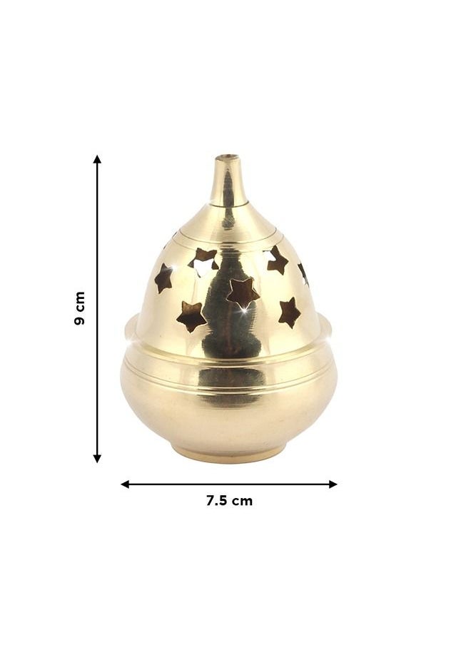 Shubh kart - Shubhkart Indian Brass akhand Oil Lamp Diya Deepak Deepam-Akhand Diya - Image 1