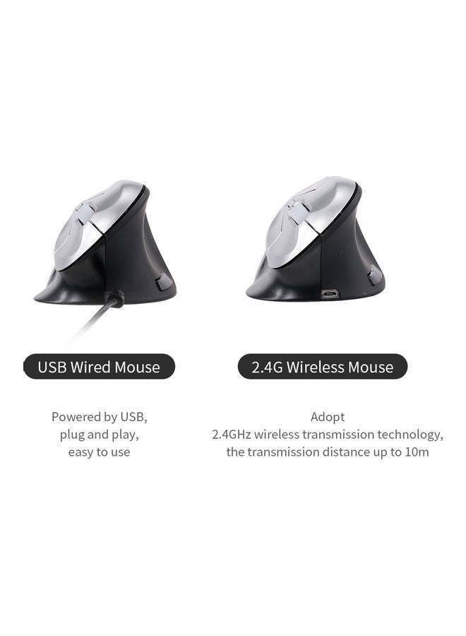 نيبمينينت ماوس ذو تصميم عمودي مريح الأسود والفضي - Image 5