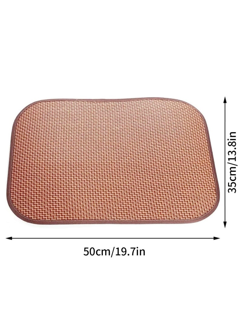 MileMelo Cool Pad Petg  Pet Straw Mat Rattan Bamboo Mat Grass and Vines Cool Cool Mattress Cat Dog Cooling Mat - Image 2