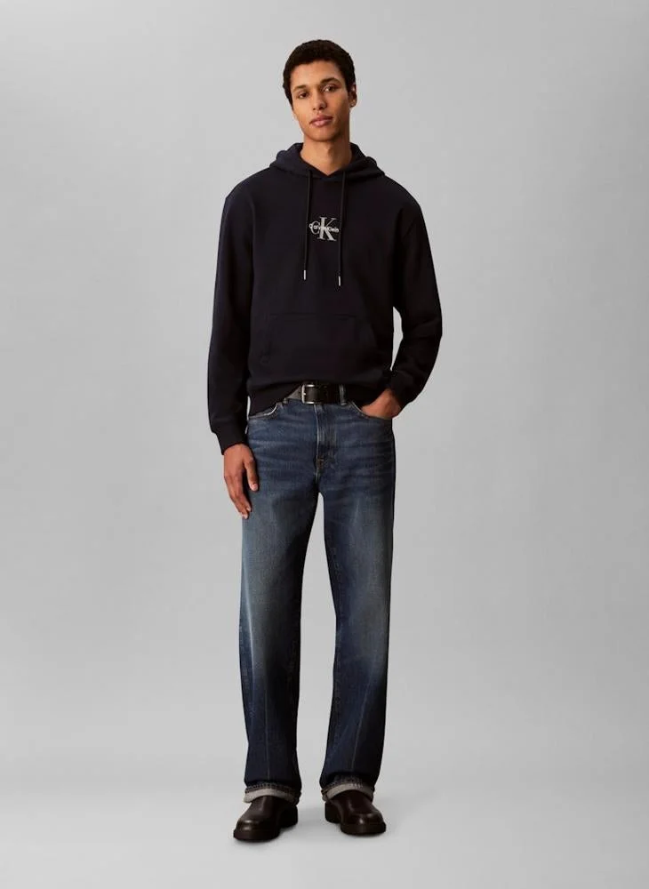 Calvin Klein Jeans  Cotton Terry Monogram Hoodie for Men | Best Price UAE