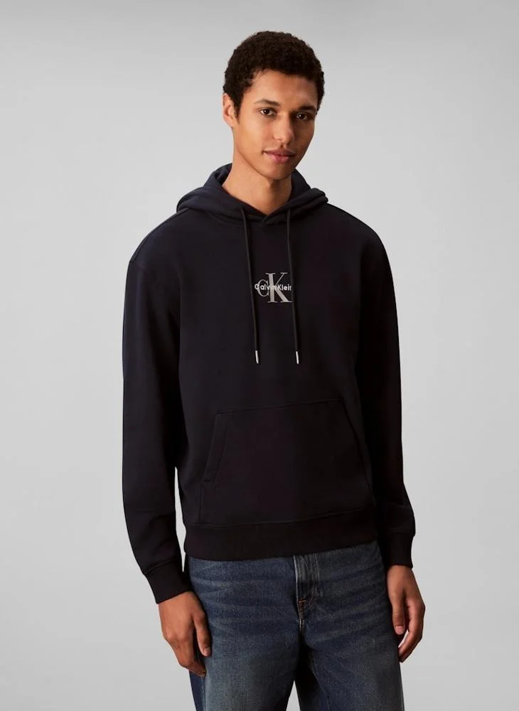 Calvin Klein Jeans Cotton Terry Monogram Hoodie