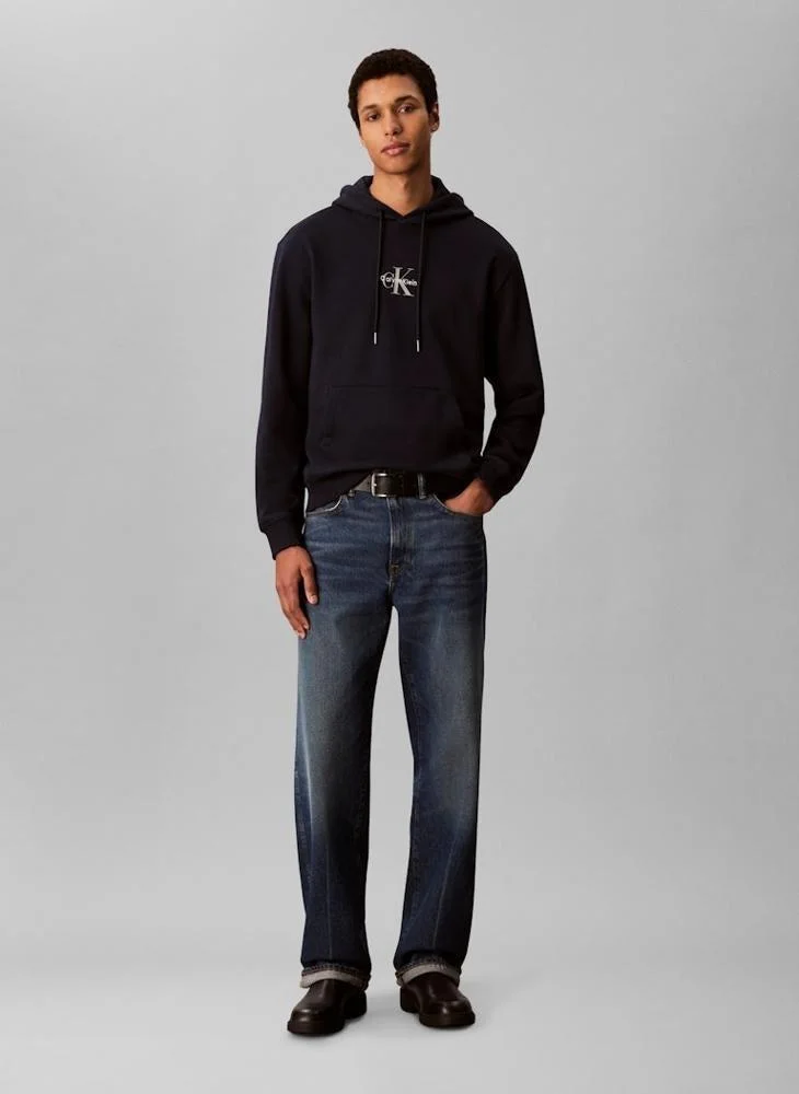 Calvin Klein Jeans  Cotton Terry Monogram Hoodie for Men | Best Price UAE