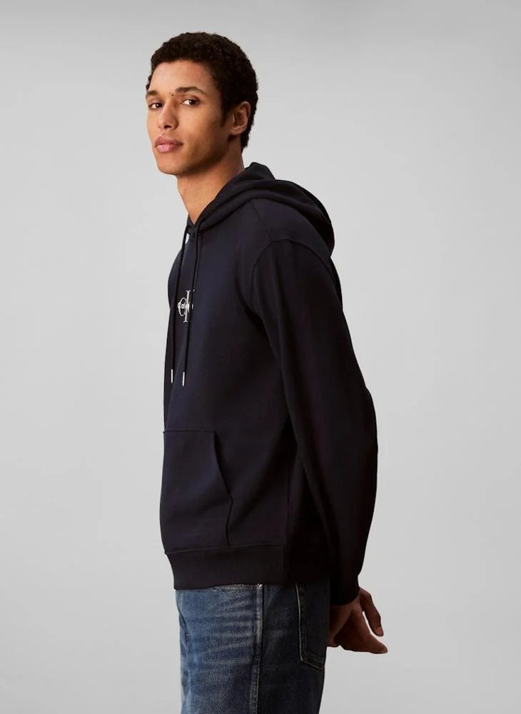 Calvin Klein Jeans  Cotton Terry Monogram Hoodie for Men | Best Price UAE