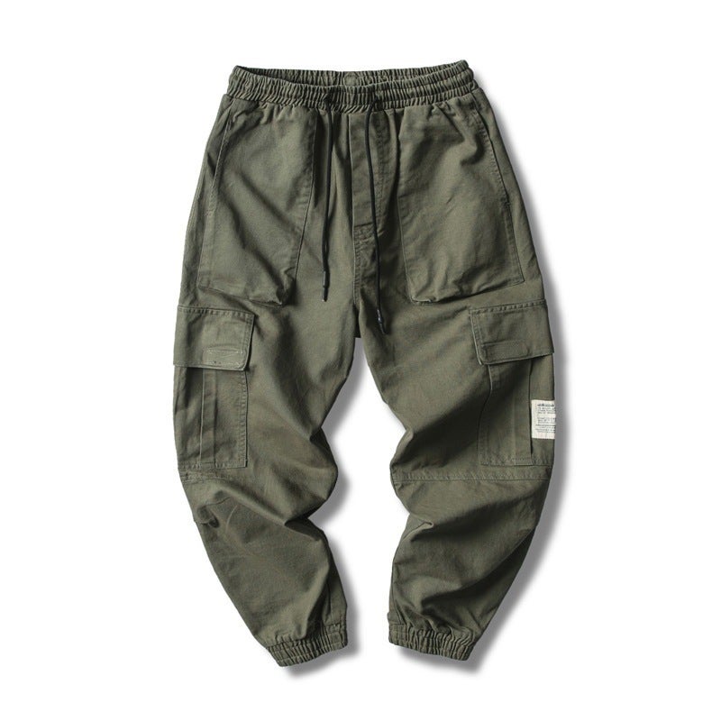 Vintage American Work Pants Mens Tapered Casual Army Green - Image 1