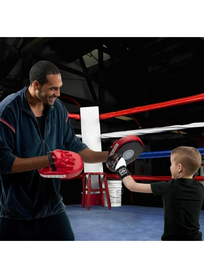 Oasisgalore 4-in-1 Kids Boxing Gloves and Punching Mitts Set, Boxing Pads with Boxing Reflex Ball, Kids Boxing Equipment Set with Hand Wrap for MMA Training, Karate - Image 2