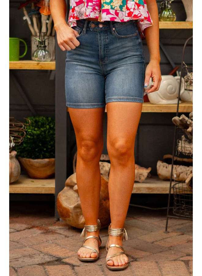 European And American Summer New Straight Jeans Slim-fit Slimming All-match Stretch Straight Short Pants