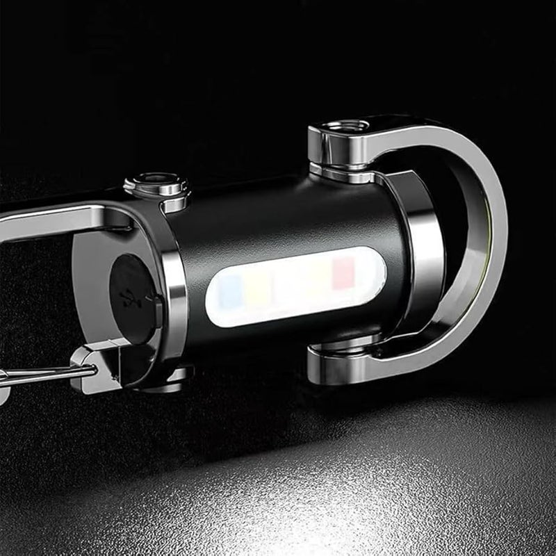 Black Magnetic Keychain Flashlight Lightweight Camping Repair Work Outdoor Exploration Torch - Image 4