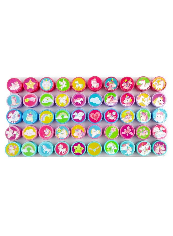 TINYMILLS 50 Pcs Unicorn Assorted Stampers For Kids Stocking Stuffer Party Favor Goodie Bag Prizes Classroom Rewards Pinata Filler Arts And Crafts For Kids Girls Birthday Party Favors - Image 4
