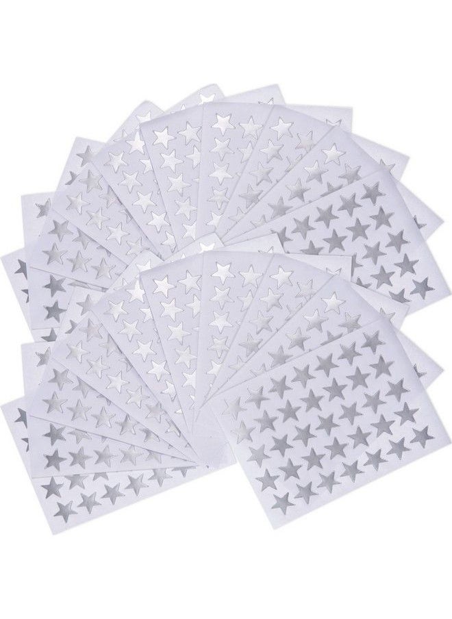 eBoot Star Stickers 1750 Count Selfadhesive Stickers Stars (Silver)  - Image 2