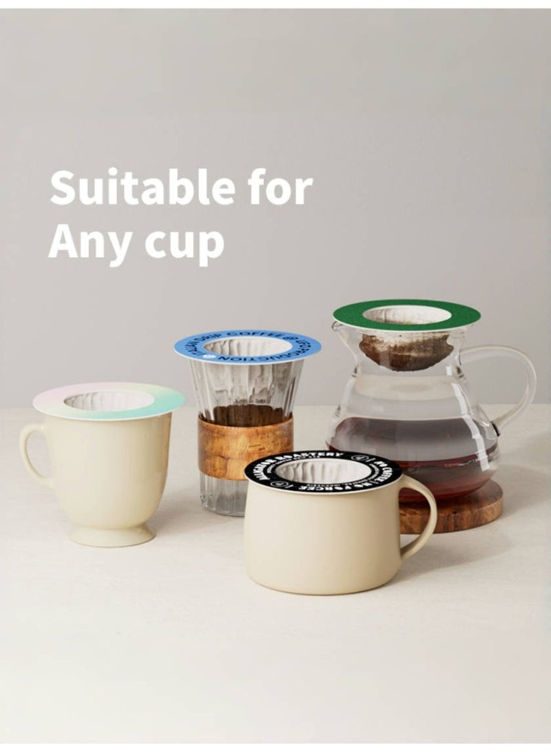 UFO Portable Pour Over Coffee Dripper Coffee Drip Filter Paper Reusable Coffee Filter Coffee Paper Filter Beige Pour Over Coffee Maker for Camping Coffee, Travel Coffee Maker Single Serve Drip Coffee Filters (12, Blue)  - Image 4