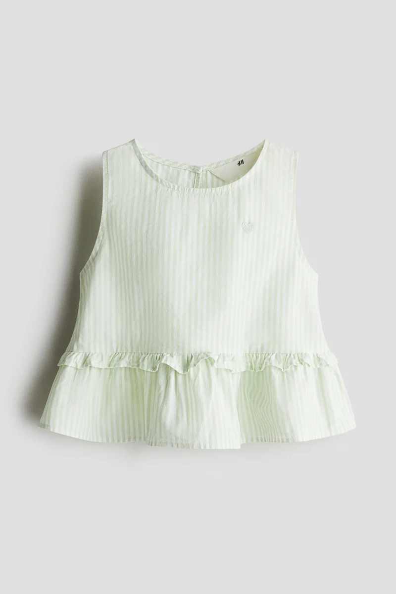 اتش اند ام بلوزة بيبلوم من القطن