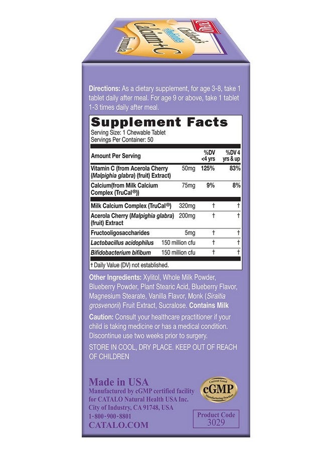 CATALO Toddler Formula Children’s Milk Calcium Formula Chewable Tablets - Kids Vitamins & Multivitamin for Toddlers and Children with Zinc & Vitamin D3-100 Chewable Tablets - Image 2