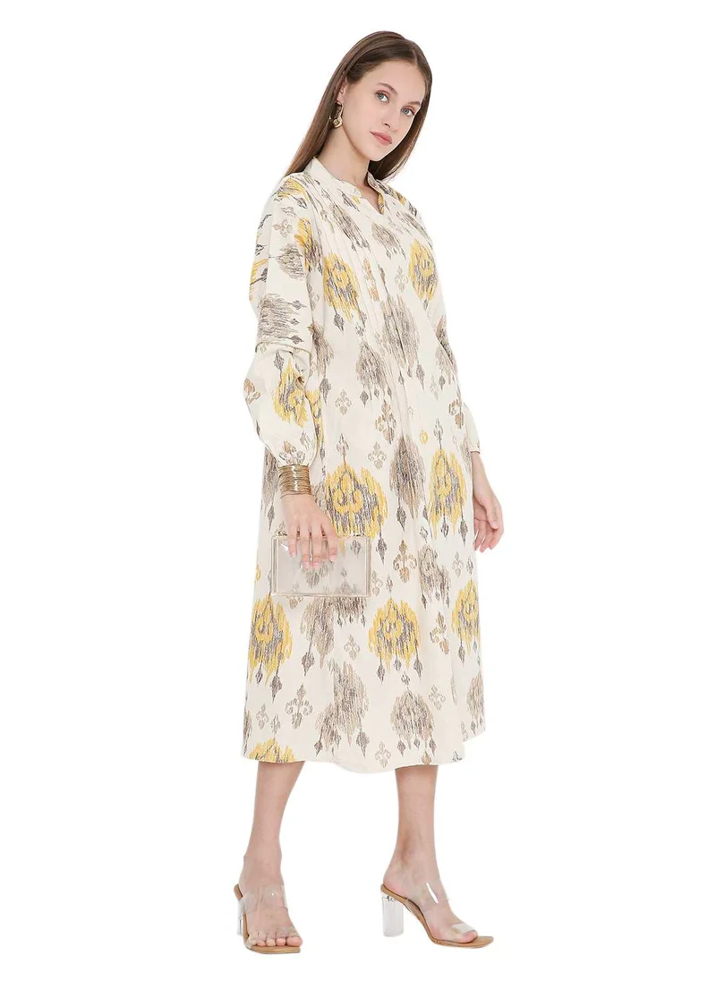 هانا آند سارا HIGH QUALITY SHORT PRINTED FARASHA ARABIC KAFTAN JALABIYA DRESS