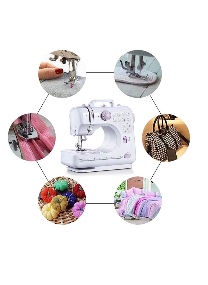 Dubkart - Multi Functional Mini Household Sewing Machine, White, Lc-Sm12-Pr-2 - Image 1