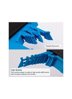 PROMASS promass Plastic Profilometer 10 "Widened Profilometer Measuring Ruler Contour Replicator for Accurate Measurement Tile Laminate Wood Marking Tool (Blue)  - Image 4