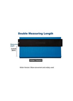 PROMASS promass Plastic Profilometer 10 "Widened Profilometer Measuring Ruler Contour Replicator for Accurate Measurement Tile Laminate Wood Marking Tool (Blue)  - Image 3