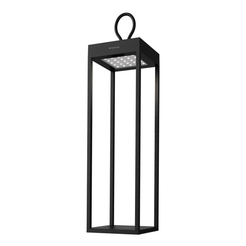 Sompex Grace LED Lantern Lamp | Stepless touch dimmer | Made with aluminium | Indoor & Outdoor | Burning time 11 hours | Charging time 6 hours | IP 65 (water resistant)| 15 x 50 cm - Black - Image 1