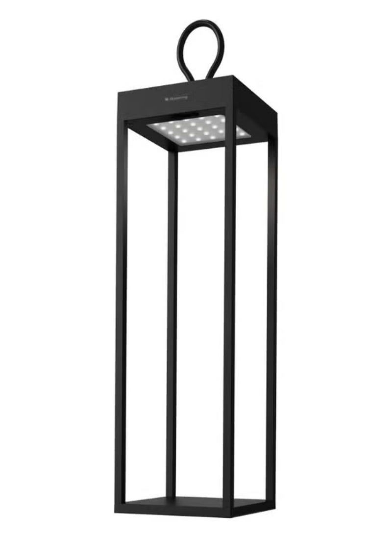 Sompex مصباح فانوس سمبيكس غريس LED | خافت لمسة بدون خطوات | مصنوع من الألمنيوم | داخلي وخارجي | وقت الاحتراق 11 ساعة | وقت الشحن 6 ساعات | IP 65 (مقاوم للماء) | 15 × 50 سم - أسود - Image 1