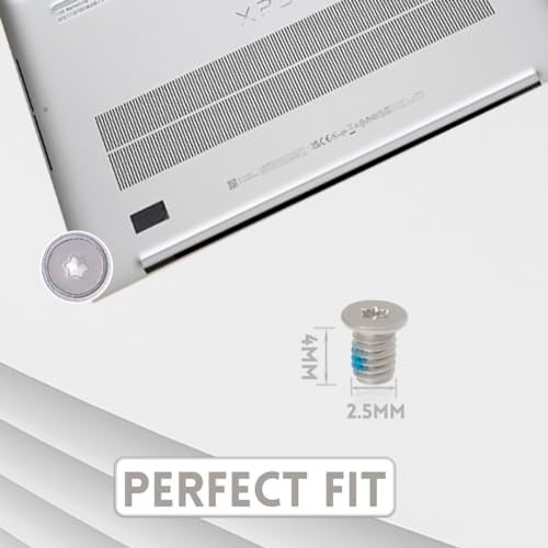 LeFix 10 x M2.5 x 4 Screws T5 Torx Compatible with DELL XPS 17 9700 9710 9720|Precision 5750 5760 5770 Base Underside,Silver,T5 Screwdriver Included - Image 3