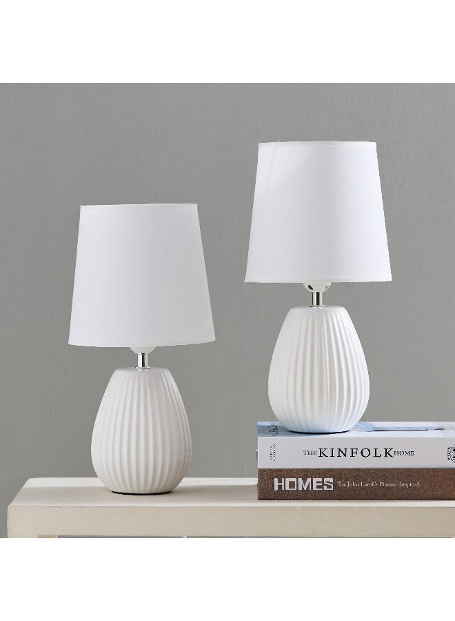 Home Box Ashra 2-Piece Ceramic Table Lamp Set 40 X 19 Cm - Image 1