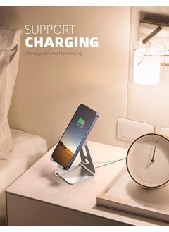 Lamicall Phone Stand Adjustable Phone Holder Mount Compatible With Iphone 12 11 Mini Pro Max Xs Xr X 8 7 6 Plus Galaxy S20 S10 S9 S8 S7 Note 10 9 Switch Smartphones Silver  - Image 4