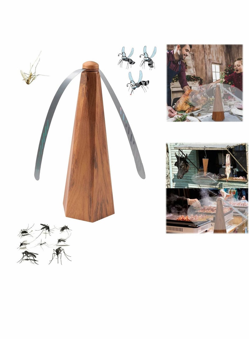 NIBEMINENT Fly Repellent Fan Super Sound Off for Tables Lightweight Eco Friendly Insect Mosquito Fan, Keep Flies Bugs away from Food Outdoor Picnic Camping Meal Home Hotel - Image 1