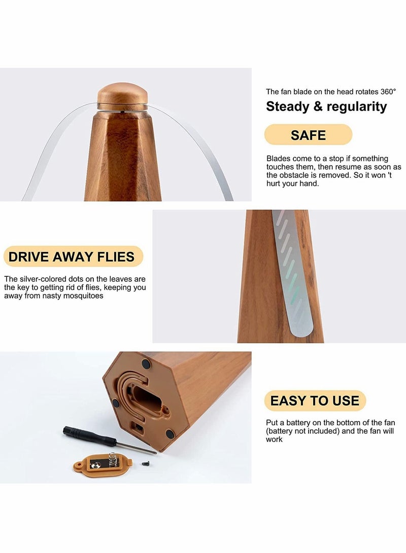 NIBEMINENT Fly Repellent Fan Super Sound Off for Tables Lightweight Eco Friendly Insect Mosquito Fan, Keep Flies Bugs away from Food Outdoor Picnic Camping Meal Home Hotel - Image 4