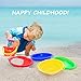 QINGLER Sand Sifters Sieve for The Beach Sand Toys Red Blue Yellow Green Complete Gift Set Bundle4Pack875x 975in - Image 3