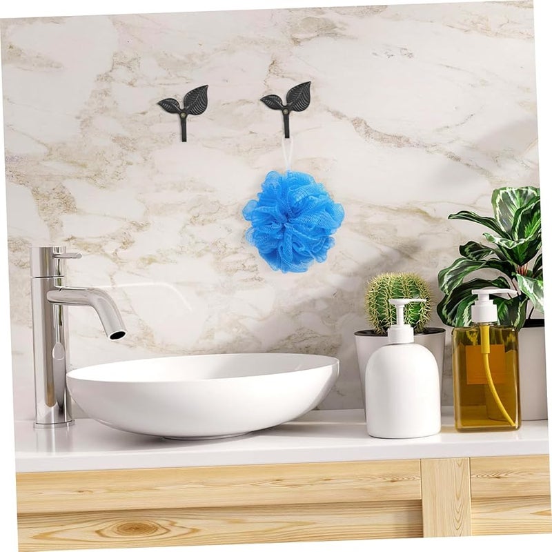 Vintage Leaf Wall Hooks Set of 4 Rustic Iron Coat Hat Towel Hangers for Entryway Bathroom Kitchen - Image 5