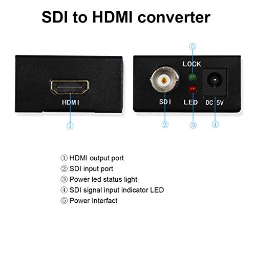 HDSUNWSTD 1080P 3G HDMI to SDI BNC Converter + SDI to HDMI Converter HDMI SDI/BNC Extender Over Single 100m/328ft Coaxial Cables - Image 3