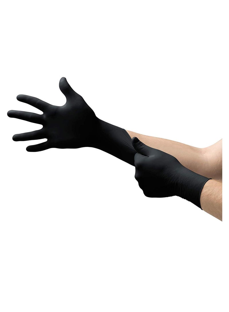 Falcon Nitrile Gloves - Black Powder Free (XL) - 100 Pieces - Pack of 3 - Image 2