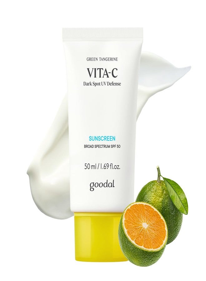Goodal Green Tangerine Vita-C Dark Spot UV Defense Sunscreen SPF 50, Daily Skin Care Korean Sunscreen for Face, Broad spectrum, No White Cast (1.69 fl oz / 50ml) - Image 1