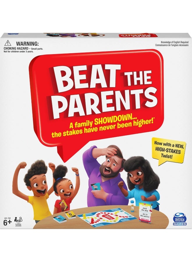 SPIN MASTER GAMES Beat The Parents Classic Family Trivia Game, Kids vs Parents for Ages 6 and up - Image 1