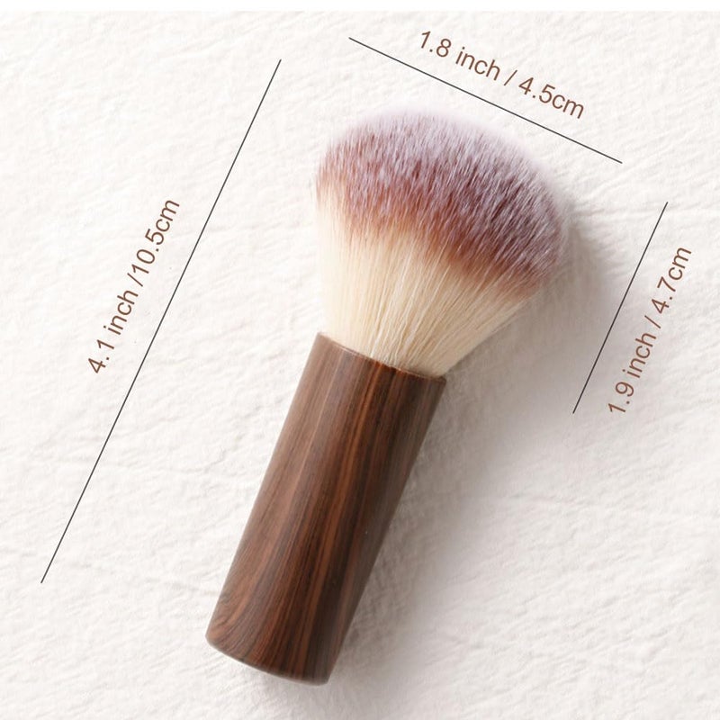 Finrray Nail Art Dust Brush Manicure Dust Cleaner, Nail Art Dust Powder Remover Brush Soft Bristle Nail Cleaning Brush Tool (Brown) - Image 4