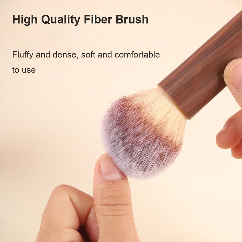 Finrray Nail Art Dust Brush Manicure Dust Cleaner, Nail Art Dust Powder Remover Brush Soft Bristle Nail Cleaning Brush Tool (Brown) - Image 2
