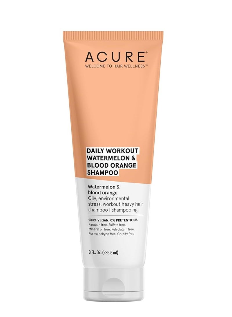 Acure Daily Workout Watermelon Shampoo - Lightweight Hydrating & Clarifying Shampoo for Women & Men w/ Oily, Damaged Hair & Dry Scalp, Color Safe, Vegan, Clean, Paraben & Sulfate Free - 8 fl oz - Image 2