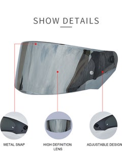 NIBEMINENT Motorcycle Anti-Scratch Wind Face Shield Helmet Lens Visor  - Image 3